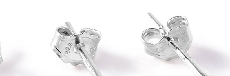 925 Sterling Silver Ball Stud Earrings 10 Sizes 2/3/4/5/6/7/8/9/10/11 mm image 2
