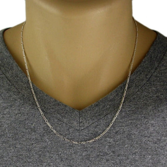 Silver figaro chain 20 best sale