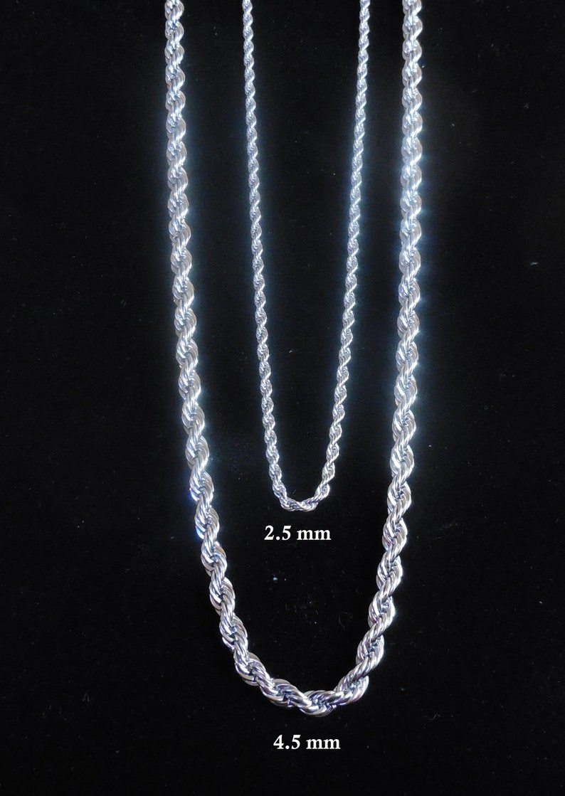 316L Stainless Steel Diamond Cut Rope Chain Necklace 2.5 mm Etsy