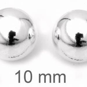 925 Sterling Silver Ball Stud Earrings 10 Sizes 2/3/4/5/6/7/8/9/10/11 mm image 4