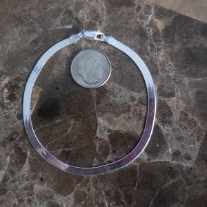 925 Sterling Silver Magic Herringbone Chain Bracelet - 3.2 mm