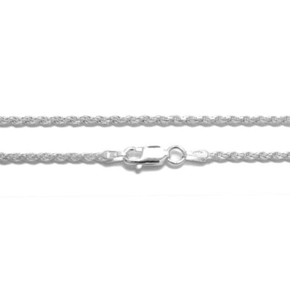 2.2MM or 3.1MM Solid 925 Sterling Silver Loose Rope Chain Necklace Italy Made 2.2MM or 3.1MM Solid 925 Sterling Silver Loose Rope Chain Necklace Italy Made