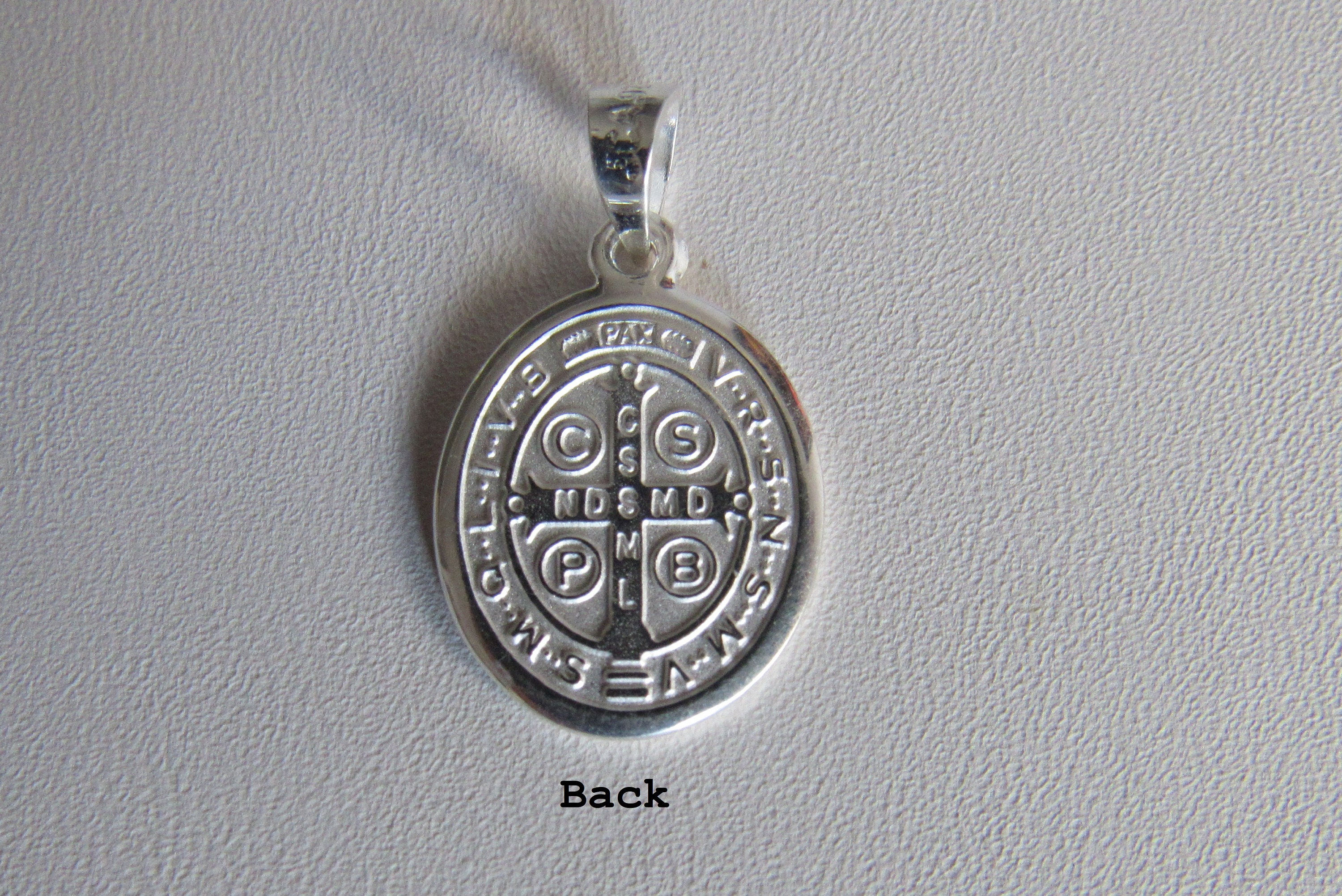 925 Sterling Silver St. Benedict Medallion Pendant - Oval - 18 MM - Etsy