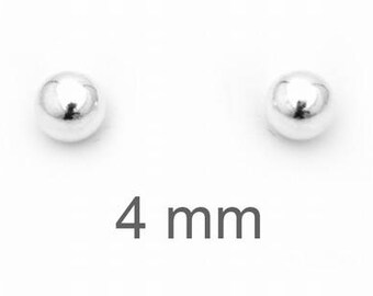 Handmade 925 Sterling Silver 6 mm Polished Round Ball Stud Earrings Handmade 925 Sterling Silver 6 mm Polished Round Ball Stud Earrings