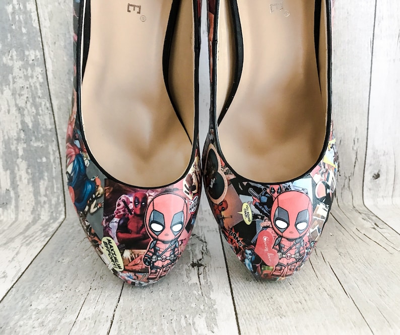 Harley Quinn Shoes Deadpool Shoes DC Comics Comic Book Etsy Harley Quinn Shoes Deadpool Shoes DC Comics Comic Book Etsy