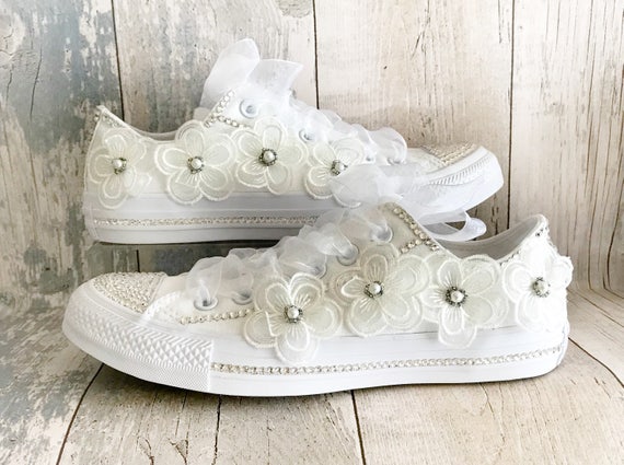scarpe da ginnastica sposa personalizzate