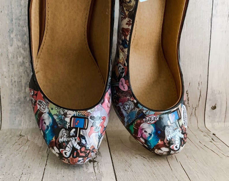 Harley Quinn Shoes Harley Quinn Customised Footwear DC Etsy