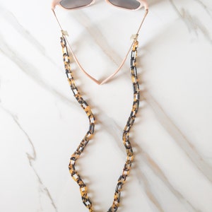 Glasses Chain Brown Tortoise Shell Sunglasses & Eyeglasses Chain Mask Chain image 3