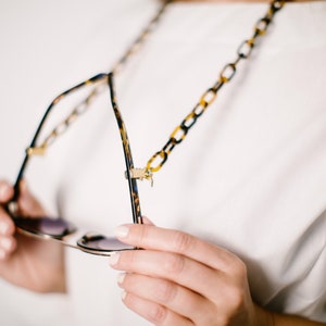 Glasses Chain Brown Tortoise Shell Sunglasses & Eyeglasses Chain Mask Chain image 2