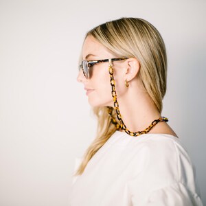 Glasses Chain Brown Tortoise Shell Sunglasses & Eyeglasses Chain Mask Chain image 7