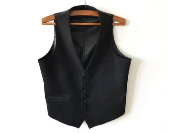 Classic Black Striped Mens Vest Steampunk Gentlemen's