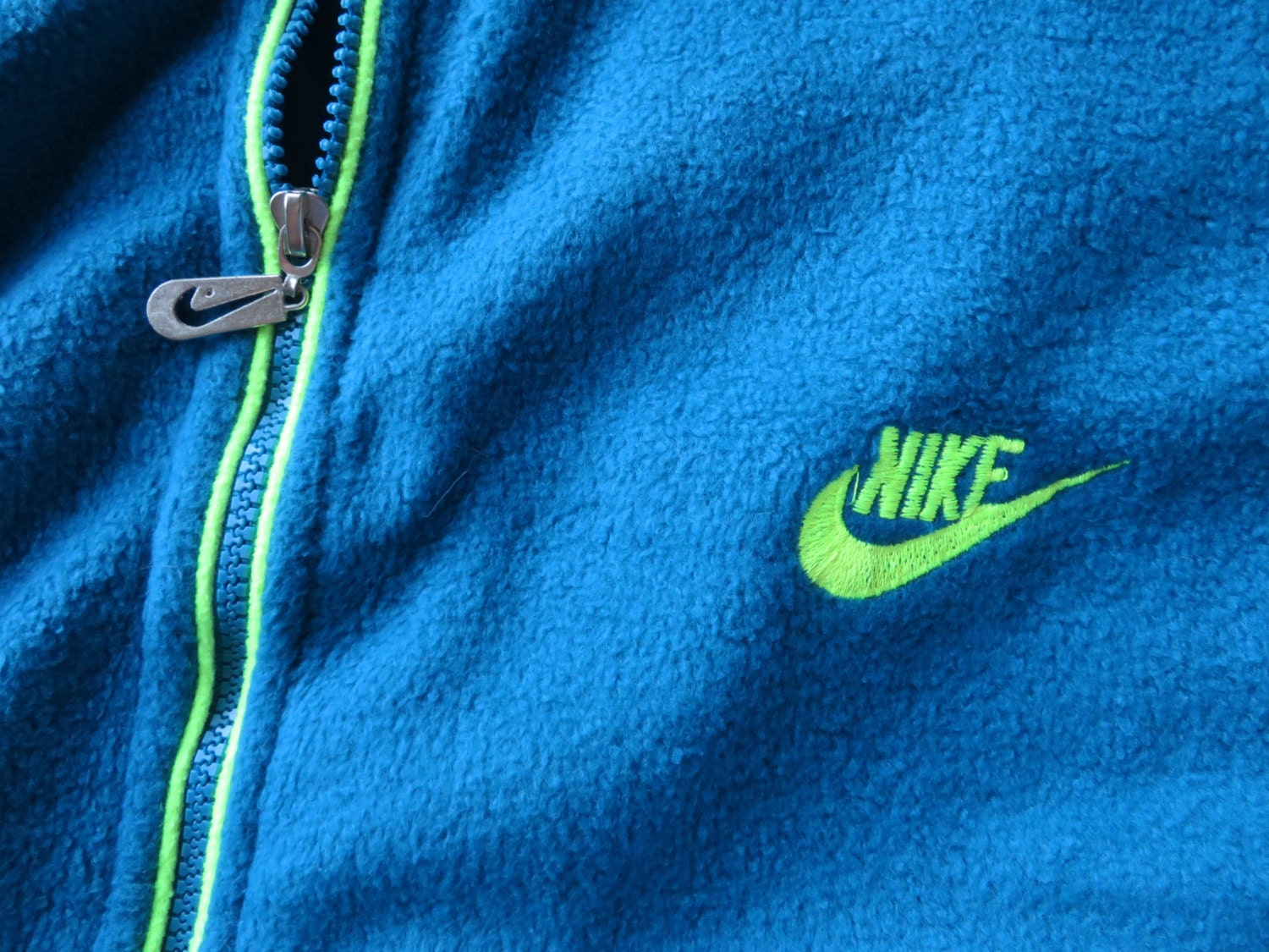 ヴィンテージ ターコイズブルー NIKE フリース ジャケット レトロ