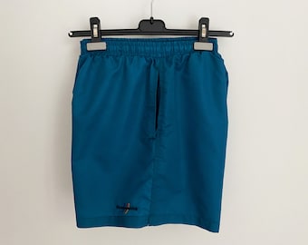 Calção de banho vintage Five Seasons turquesa: shorts de praia retrô, tamanho médio
