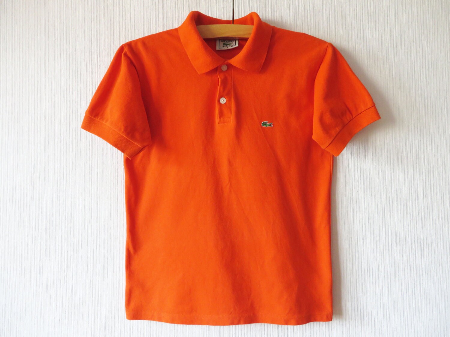 Orange Lacoste Polo Shirt Short Sleeve Summer Chemise Polo | Etsy