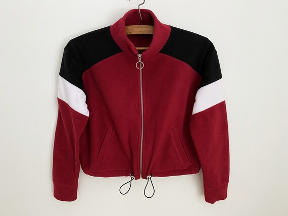 Colorblock fleece pullover sale