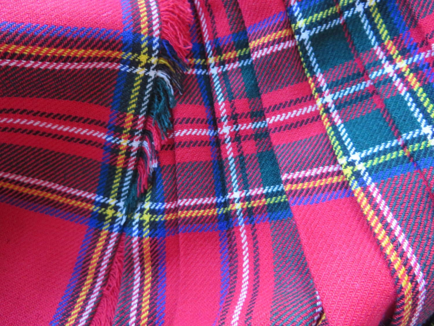 Rode Tartan geruite rok wol mix Schotse Kilt Wrap Skirt Belted | Etsy