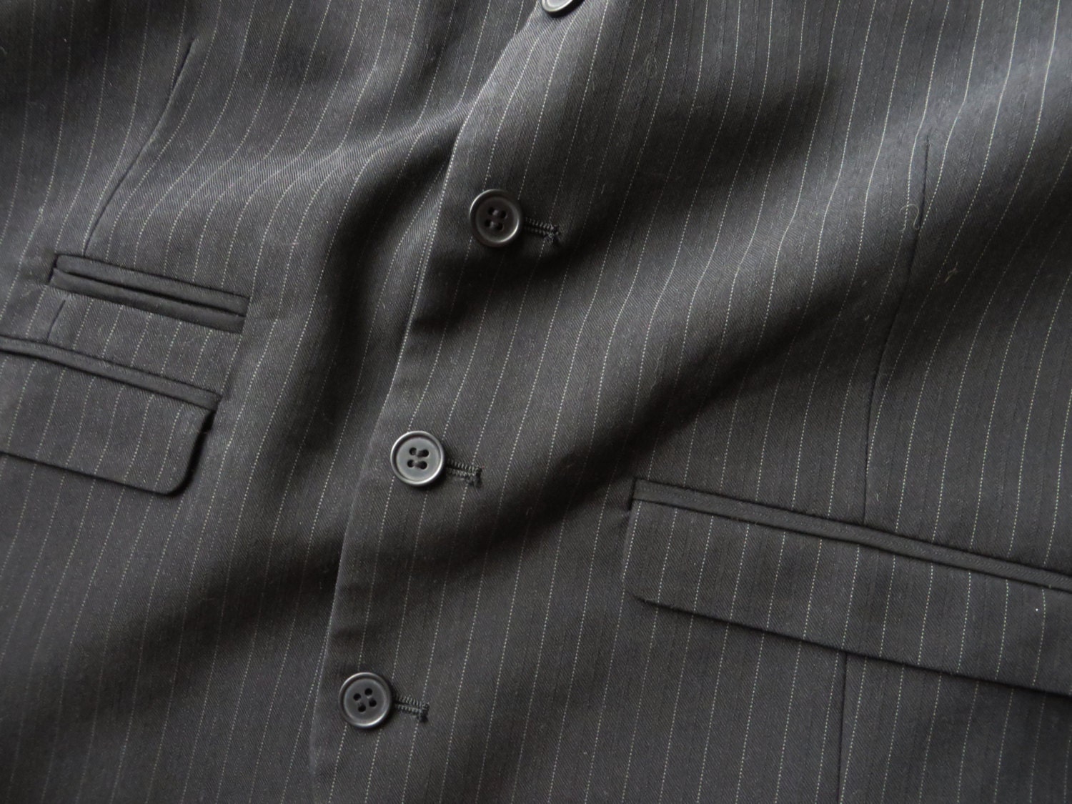 Classic Black Striped Mens Vest Steampunk Gentlemen's | Etsy