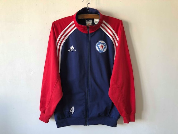 adidas jacket blue and red