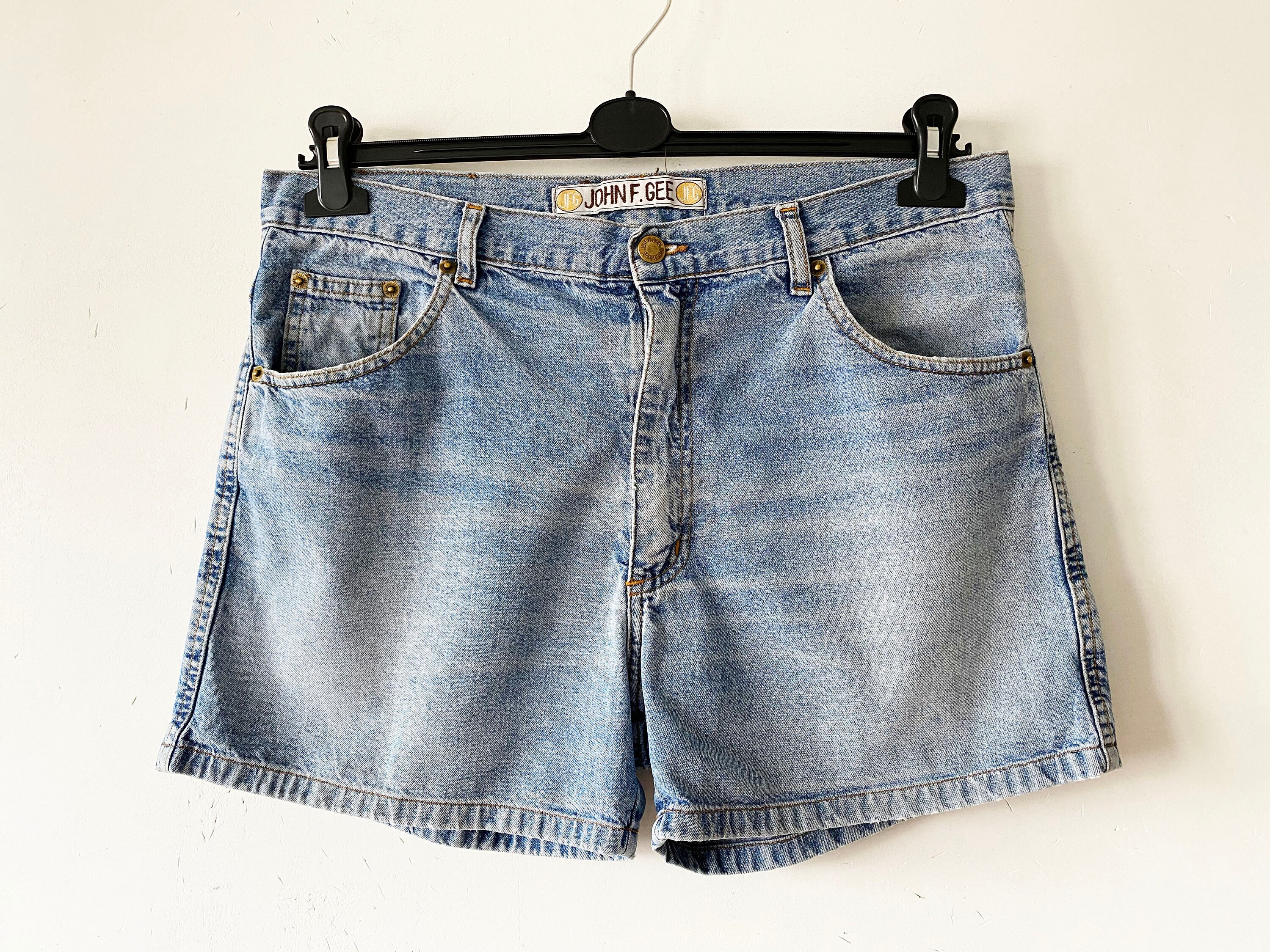 Vintage Highwaisted Denim Shorts Short Light Blue Jeans