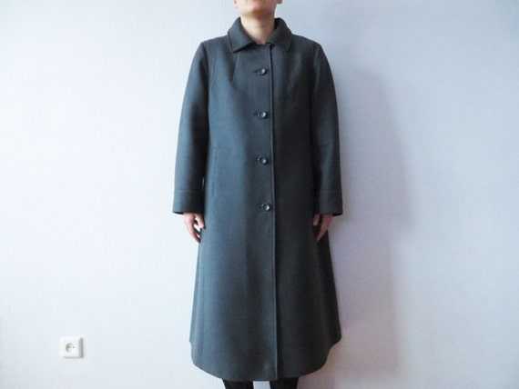 Gray Pure New Wool Coat Womens Military Style Coat Winter Coat - Etsy