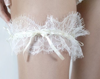 French Lace Garter,handmade luxury lingerie, gift for for, bridal lingerie, wedding garter, silk garter, vintage garter