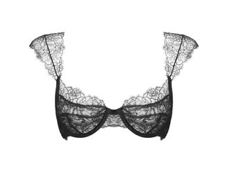 Ariana luxury french lace wire bra / lace lingerie /valentines underwear /christmas lingerie/ handmade / beautiful lingerie / made to order