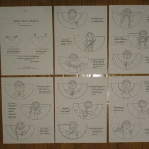 Printable Saint Paper Dolls Throughout the Year - Etsy