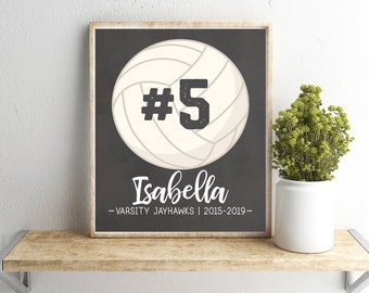 Custom Senior Volleyball Player Gift JPEG, Thanks Volleyball Printable, Volleyball Player Appreciation, Graduating Volleyball Player Gift