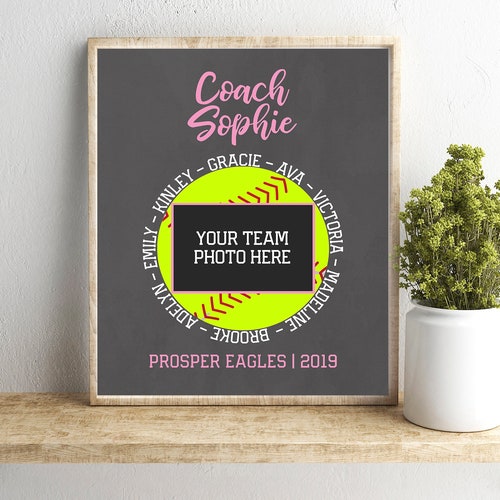 Printable/editable Softball Coach End of Season Thank You Etsy