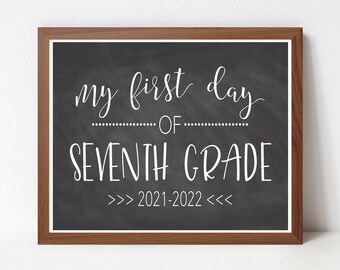 First Day of Sixth Grade Sign, INSTANT DOWNLOAD, First Day of School, Printable, Back to School, Teacher Sign, Classroom, First Day JPEG