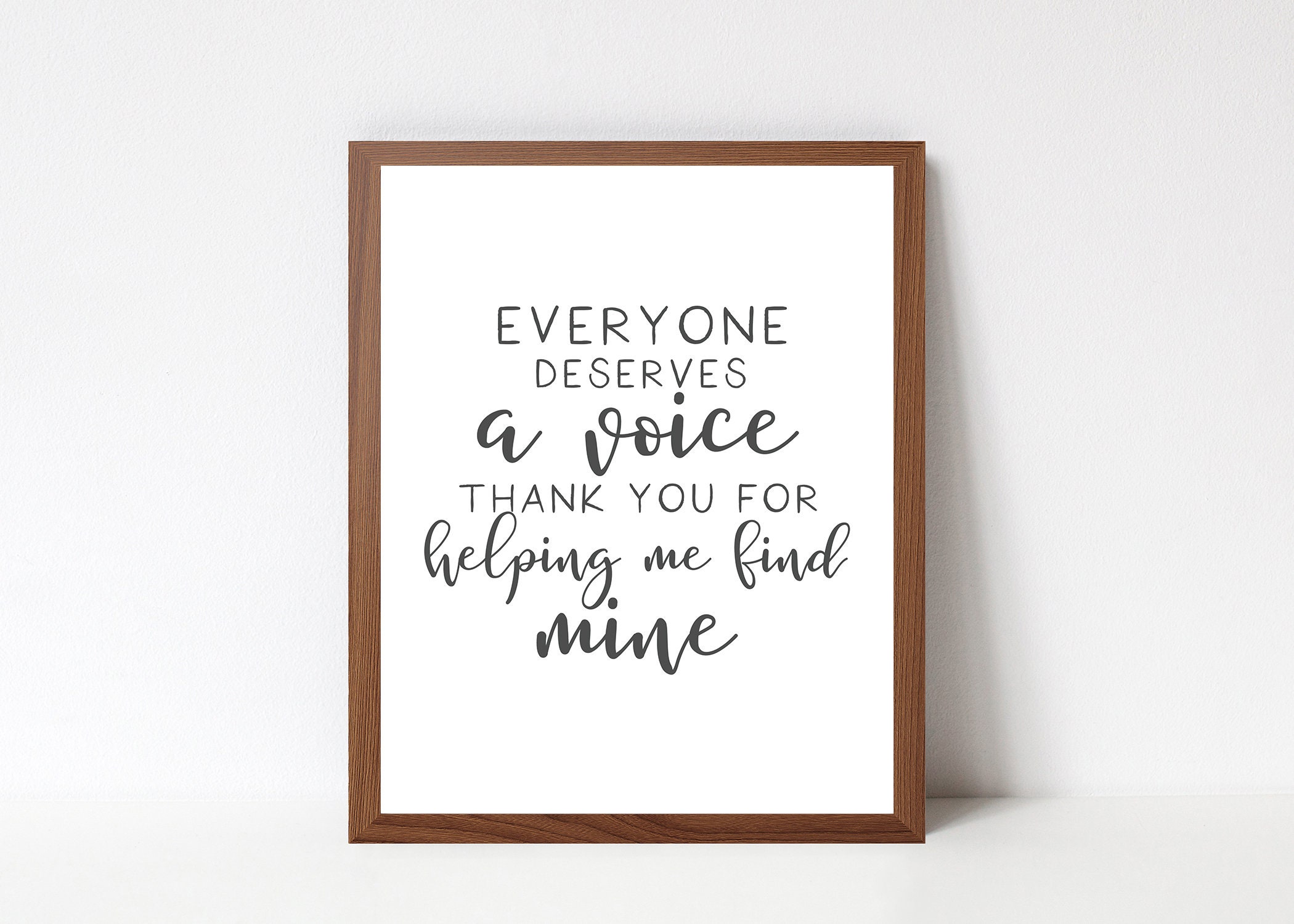 Thank You For Giving Me A Voice