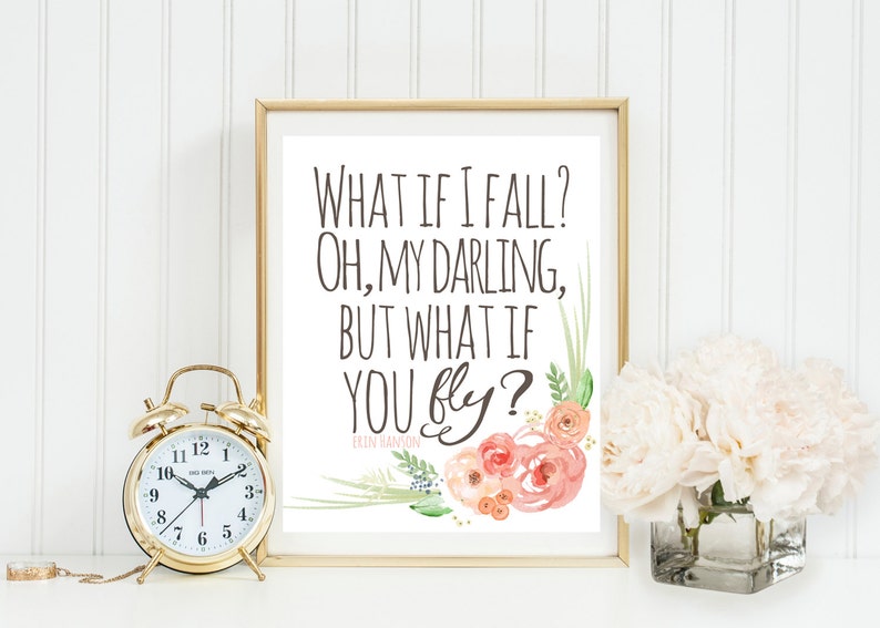 What If I Fall Oh My Darling but What If You Fly Wall Art Etsy
