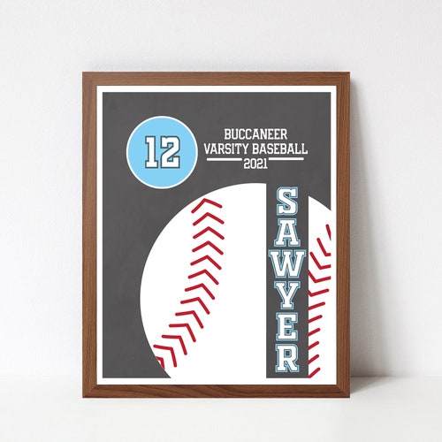 Custom Senior Baseball Player Gift JPEG Thank You Baseball Etsy