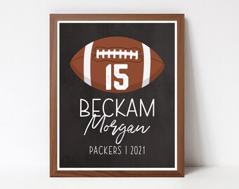Custom Senior Football Player Gift JPEG, Thank you Football Printable, Football Player Appreciation gift, Graduating Football Player