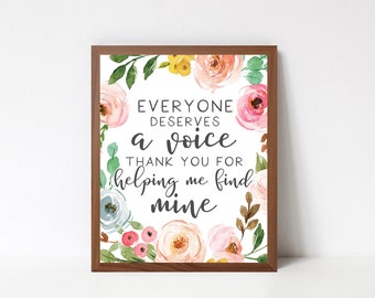 Everyone Deserves A Voice Thank You For Helping Me Find Mine - Etsy Norway