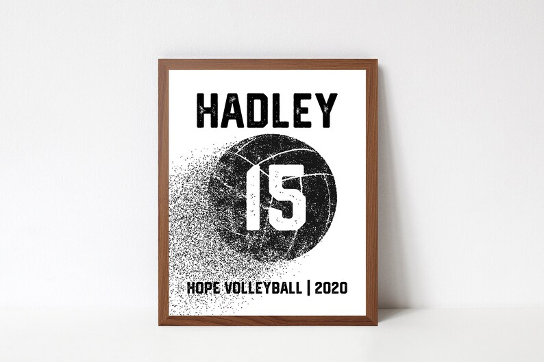 Custom Senior Volleyball Player Gift JPEG Thanks Volleyball Printable Graduating Volleyball Player Gift Volleyball Player Appreciation