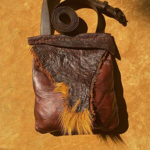 Oil Tan Deer Hide Pouch (225) With Bark Tanned Flap - Etsy