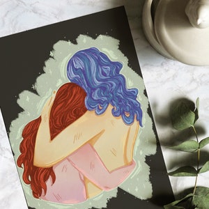 Deserving / Self Love Art Print / Love is Love / Love Yourself / WlW Lesbian LGBTQ Queer Sapphic / You Are Deserving / Wall Decor