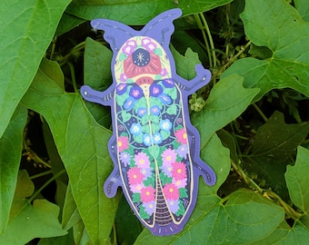 Birth Bug September / Maandelijkse Geboorte Bloem Insect / Aster / Firefly / Lightening Bug / Vinyl Sticker Sticker / Waterdichte Waterbottle Laptop
