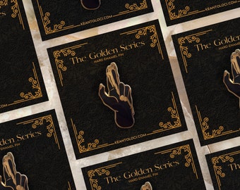 Golden Touch / Hard Enamel Pin / Lesbian Bi Pan Queer Gay LGBTQ Sapphic Pride WLW / Sexy 18+ NSFW / Gold Plated Pin / Badge / Lapel /
