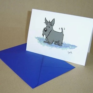 Scottish terrier greetings card