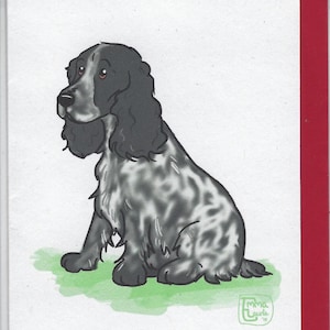 Cocker spaniel greetings card