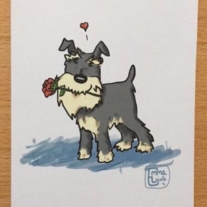 Schnauzer greeting card