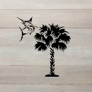 Sc Palmetto Tree Decal South Carolina Palmetto Tree Decal Etsy