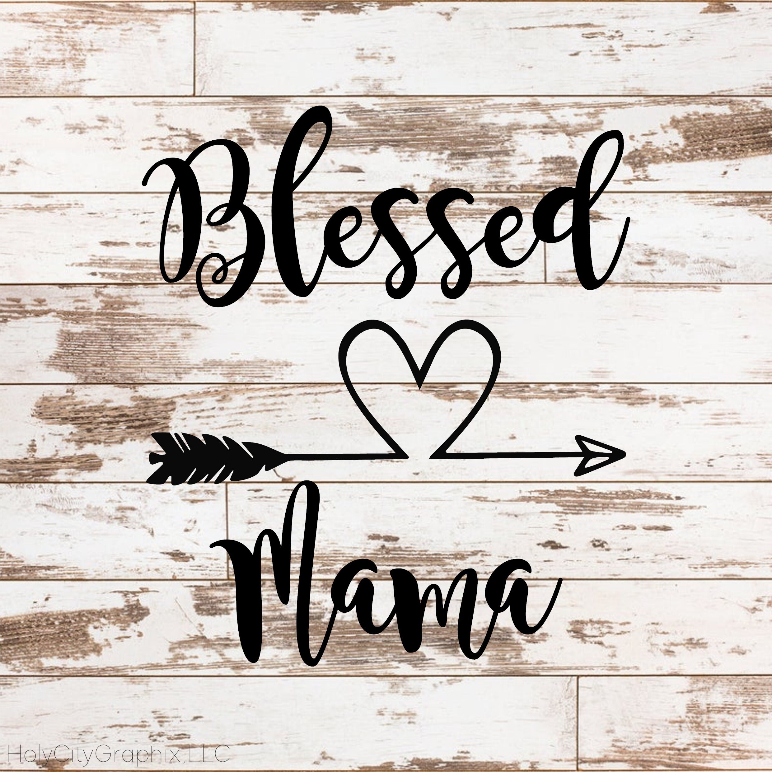 Blessed Mama Decal Mommy Blessed Loved Caring Mother | Etsy