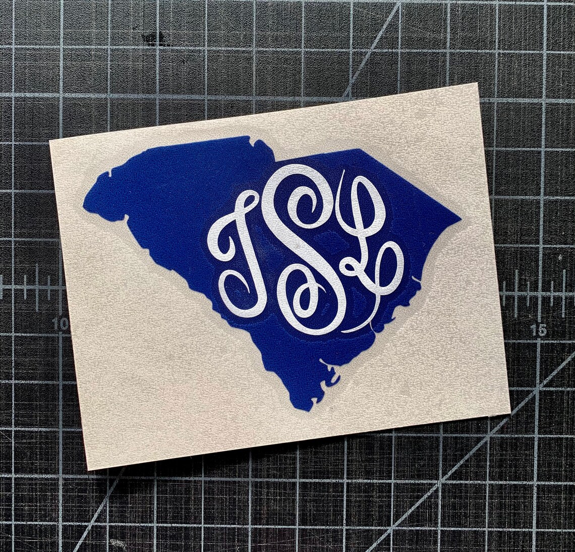 South Carolina Monogram SC Decal Carolina Girl Name Etsy