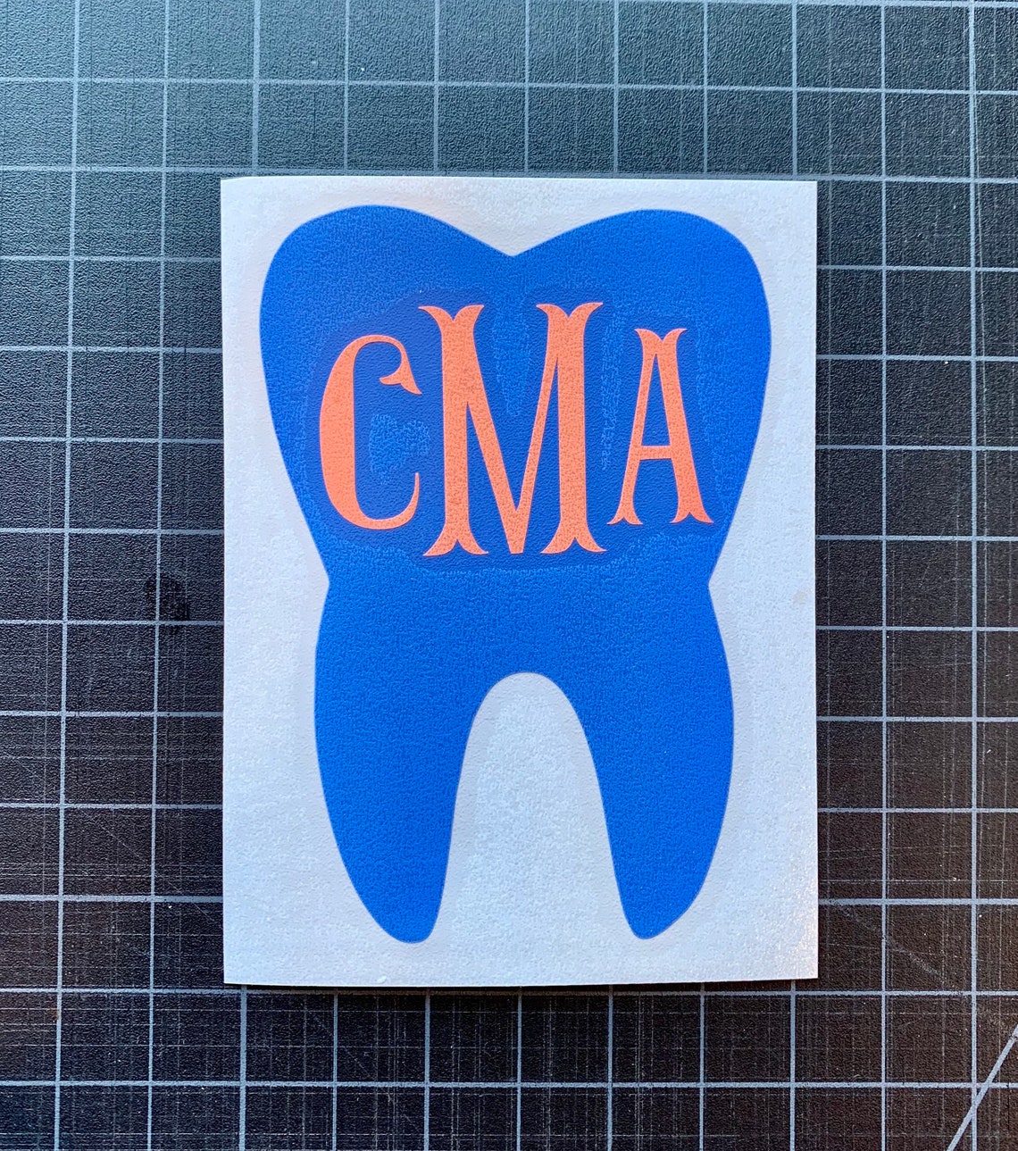 Tooth Decal Monogram Tooth Dentist Cleaning Ortho Decal Etsy