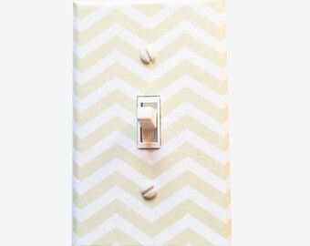 Chevron light switch cover Gender neutral nursery decor