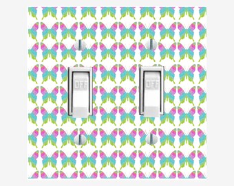 Colorful Butterflies light switch cover for girls bedroom