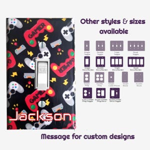Gamer light switch cover Gamer gifts for him teen bedroom Gaming decor Man cave decor Gift for dad Gift for boyfriend